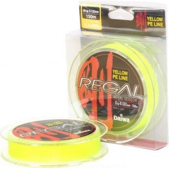 Плетеная леска DAIWA Regal Sensor - 10kg - 0.244мм - 150м (жёлтая)